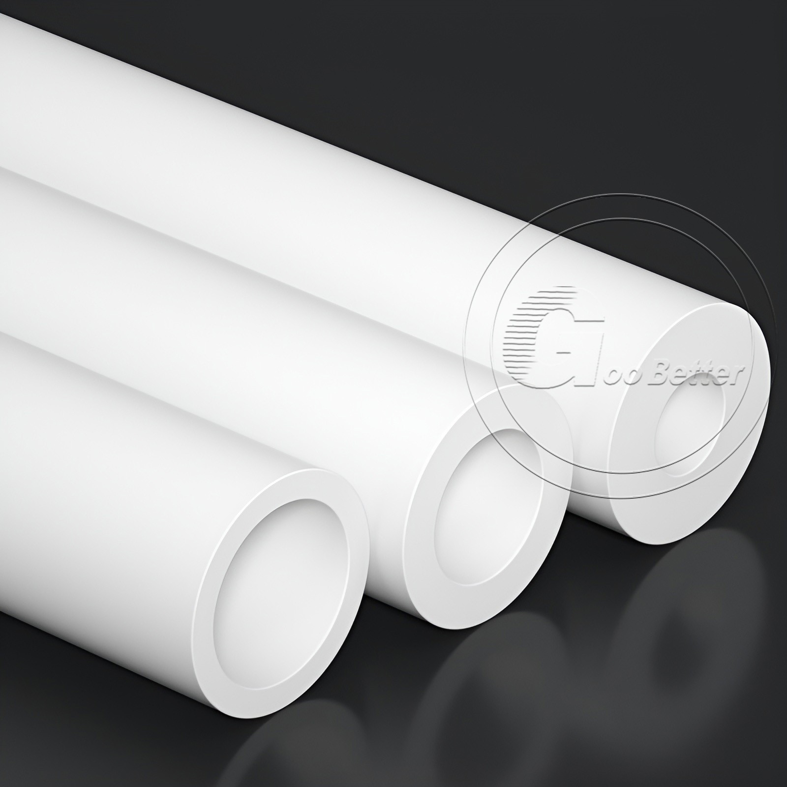 PTFE White Tube Pipe 100MM/150MM/200MM LENGTH, 40MM-120MM OD, 20MM-100MM ID