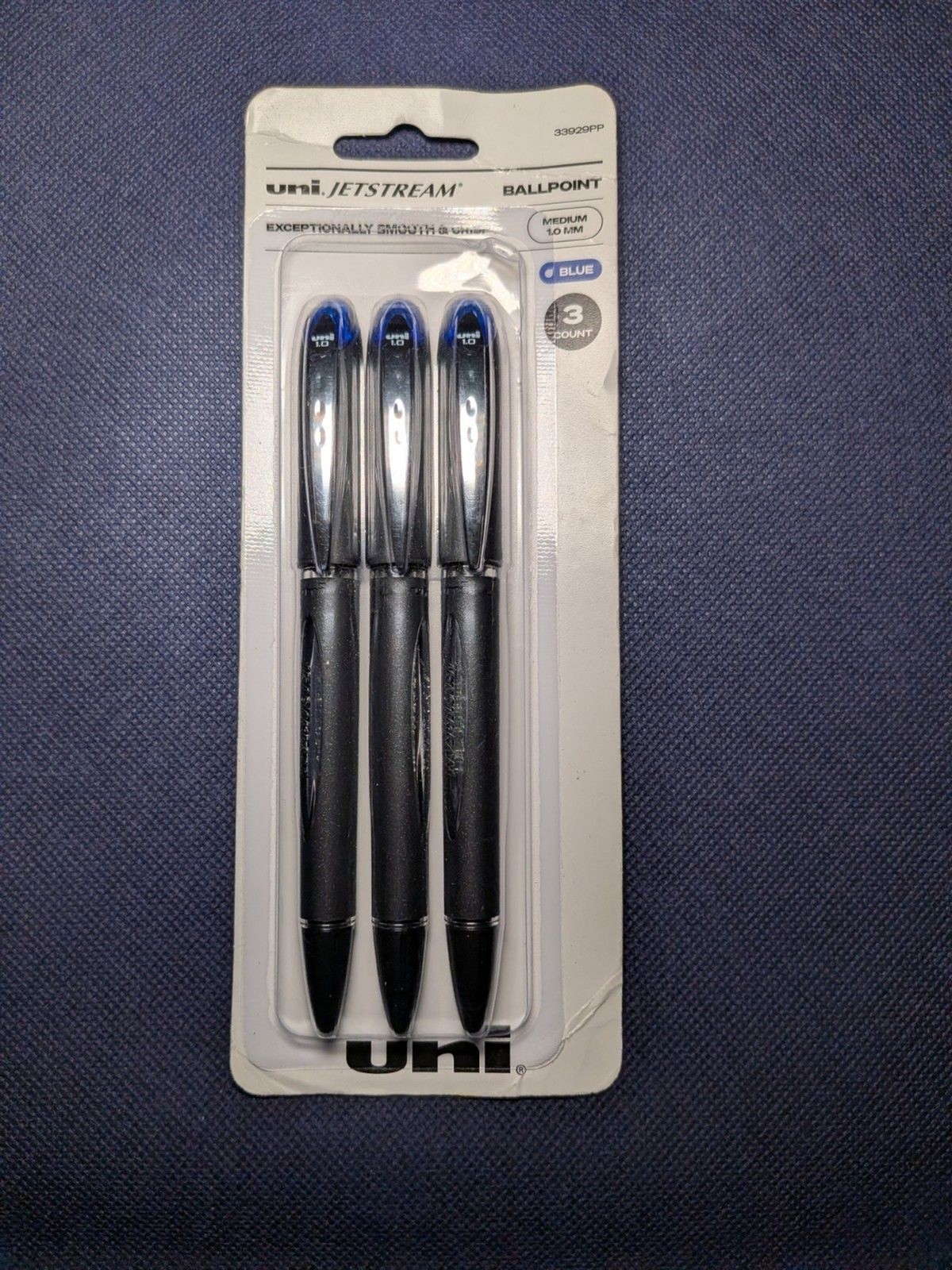 Uniball Jetstream Ballpoint Pens, Bold Point 1.0mm, Blue, 3 Office Product