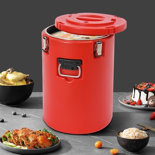 40L Commercial Soup Container Insulated Hot Cold Beverage Carrier Red