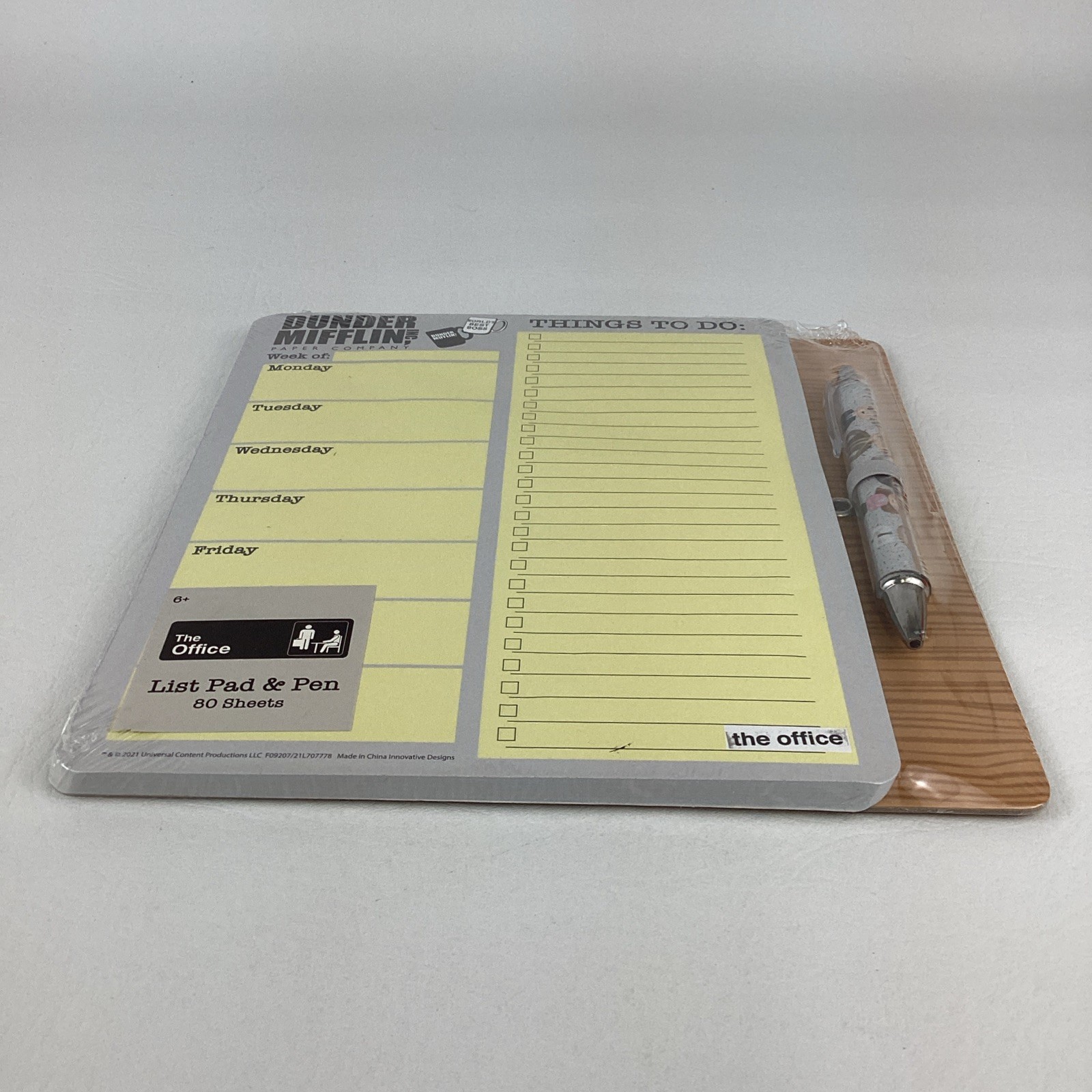The Office List Pad Pen Set Dundler Mifflin Daily Planner Stationary Notepad