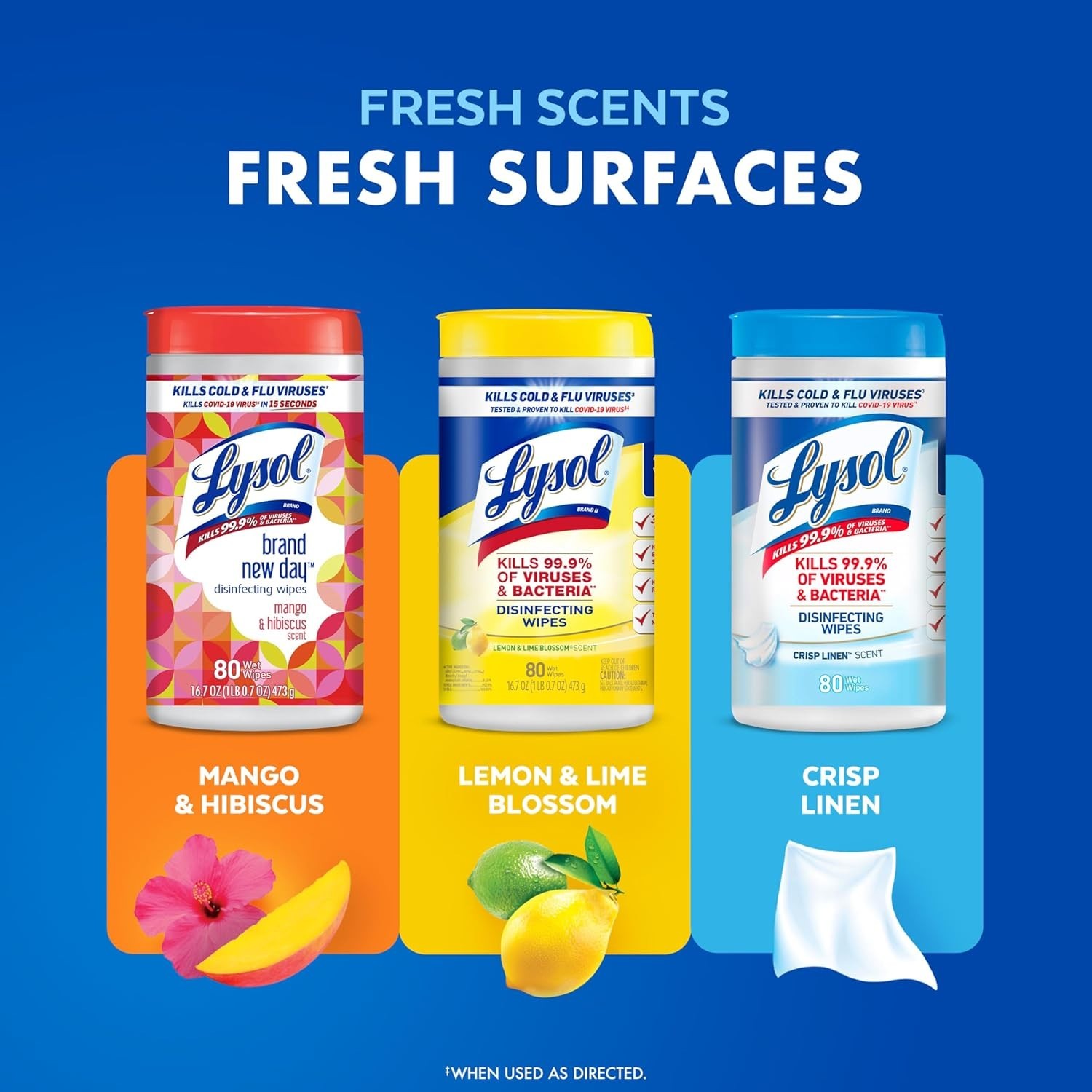 Lysol Disinfecting Wipes 4 Pack | Multi-Surface All-Purpose Cleaner 320 Count