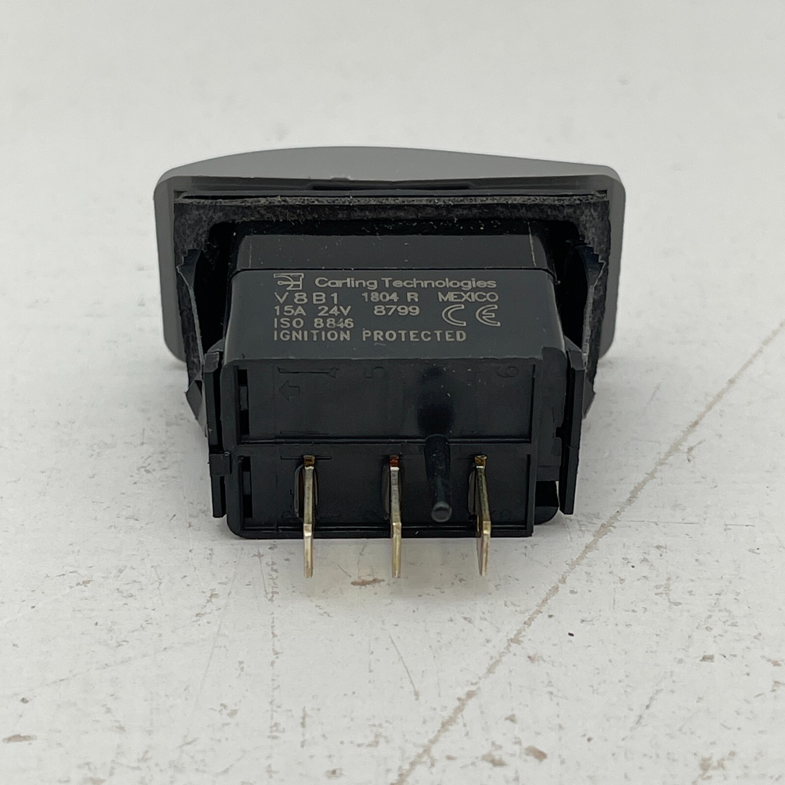 Carling Technologies V8B1 15A Bright/Dim Rocker Switch 24V Gray