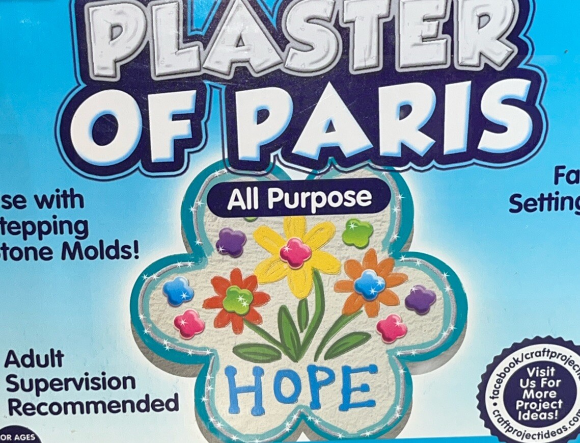 Plaster of Paris, ALL PURPOSE Sets In 20 To 30 Minutes – 4 Lbs Paint & Color