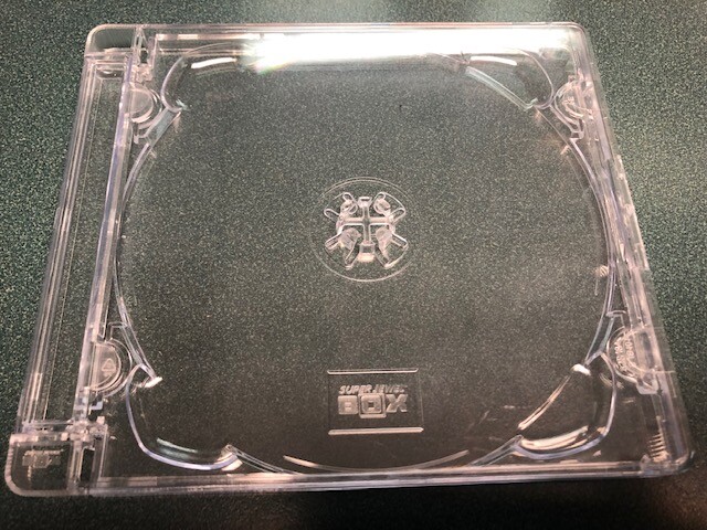 10 PCS NEW CLEAR ORIGINAL SINGLE SUPER JEWEL BOX W/SJB LOGO, LARGE HINGE,O-SJB