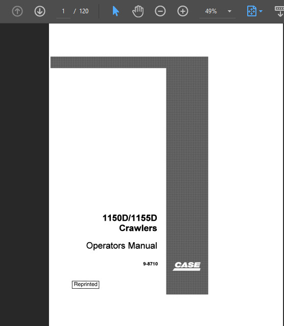 CASE 1150D CRAWLER DOZER MANUAL OWNERS OPERATORS SERVICE REPAIR SHOP PDF USB