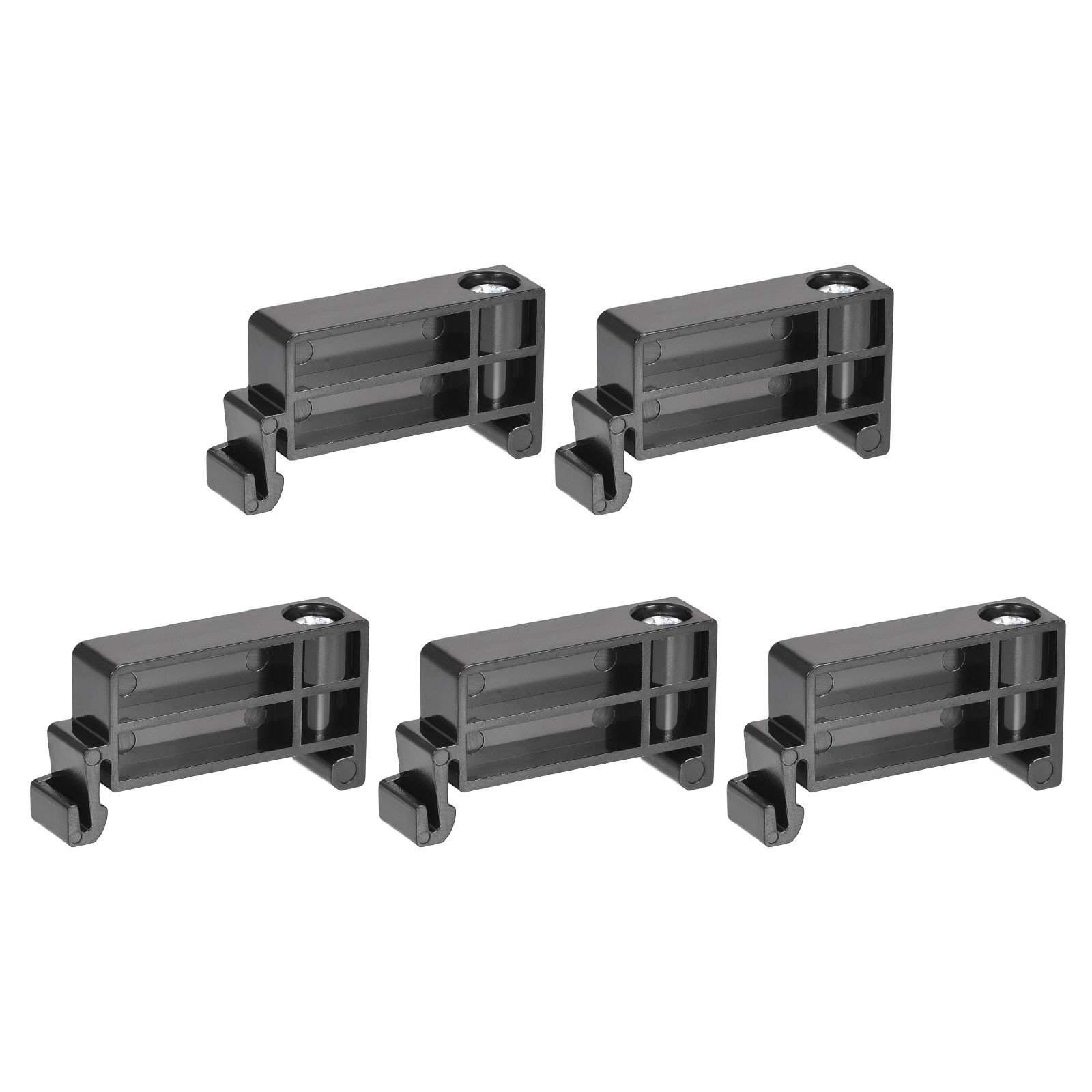 DIN Rail Mount Terminal Blocks End Stopper Clamp Black TBR-F Pack of 20