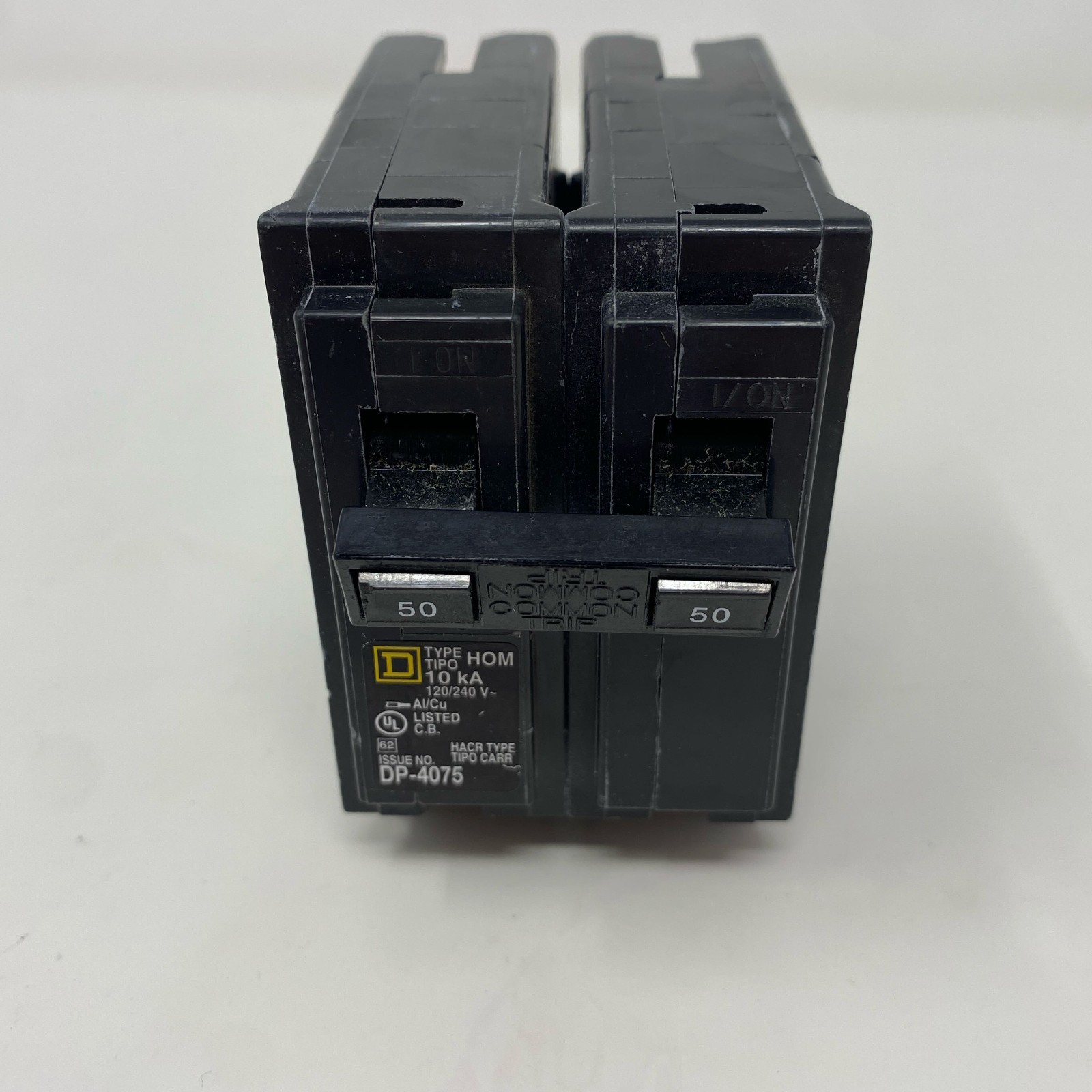 Square D Homeline HOM250CP 50A 2-Pole Breaker, Black 120/240V