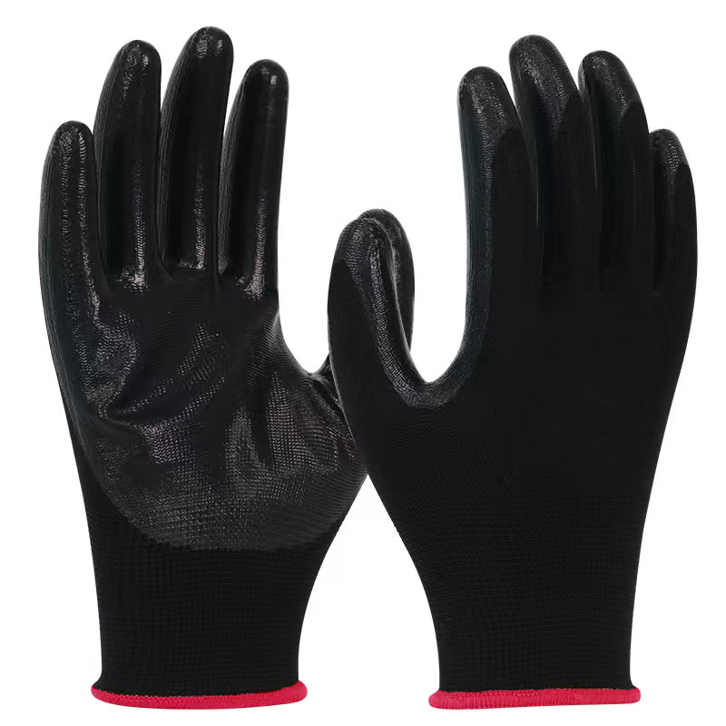 Mutaomay Gasoline Safety Work Gloves Extra Micro-Foam Nitrile Coated-12 Pairs