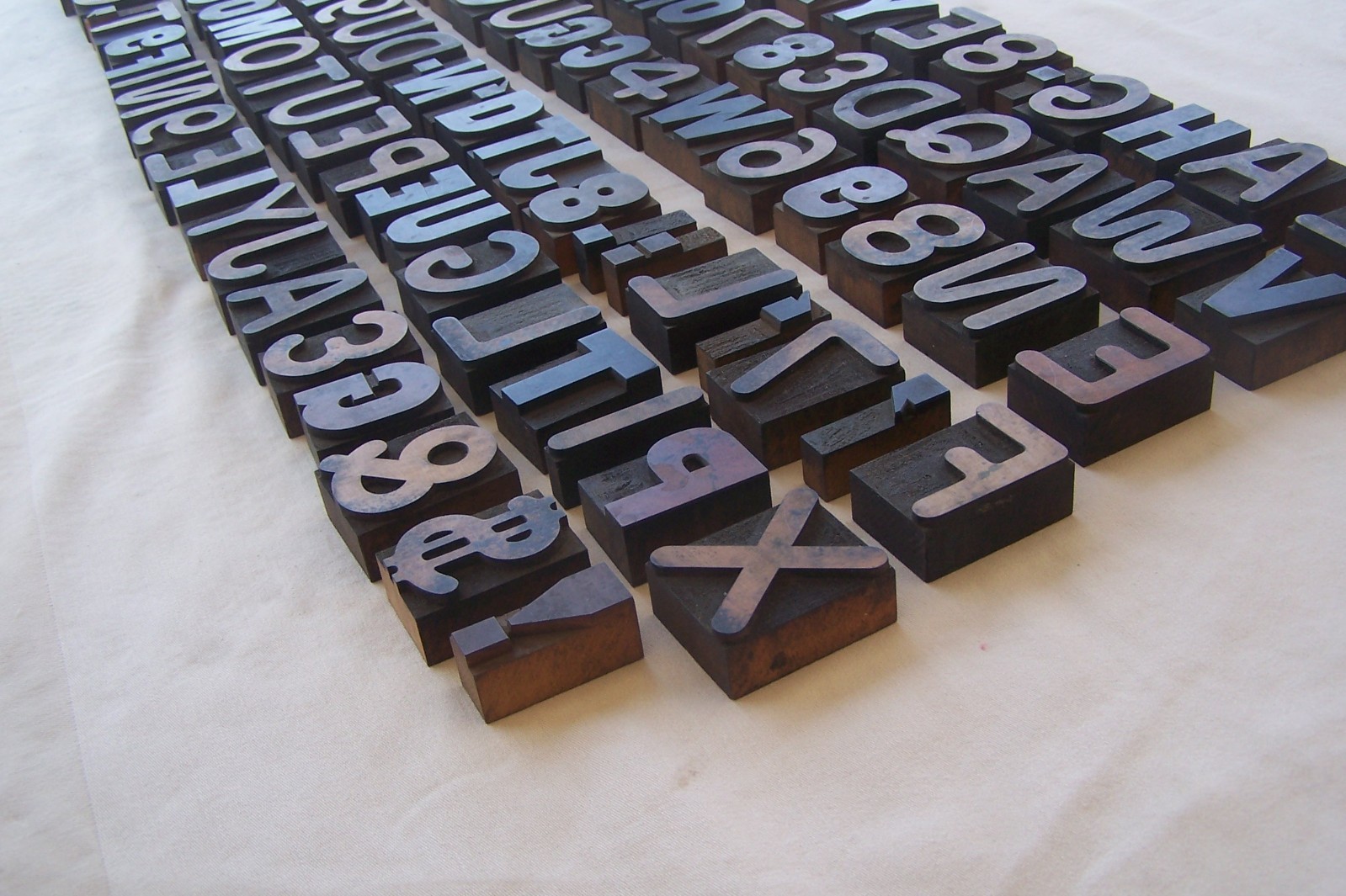 HUGE LOT! 128 Vintage Letterpress wood print typeset printing block typography