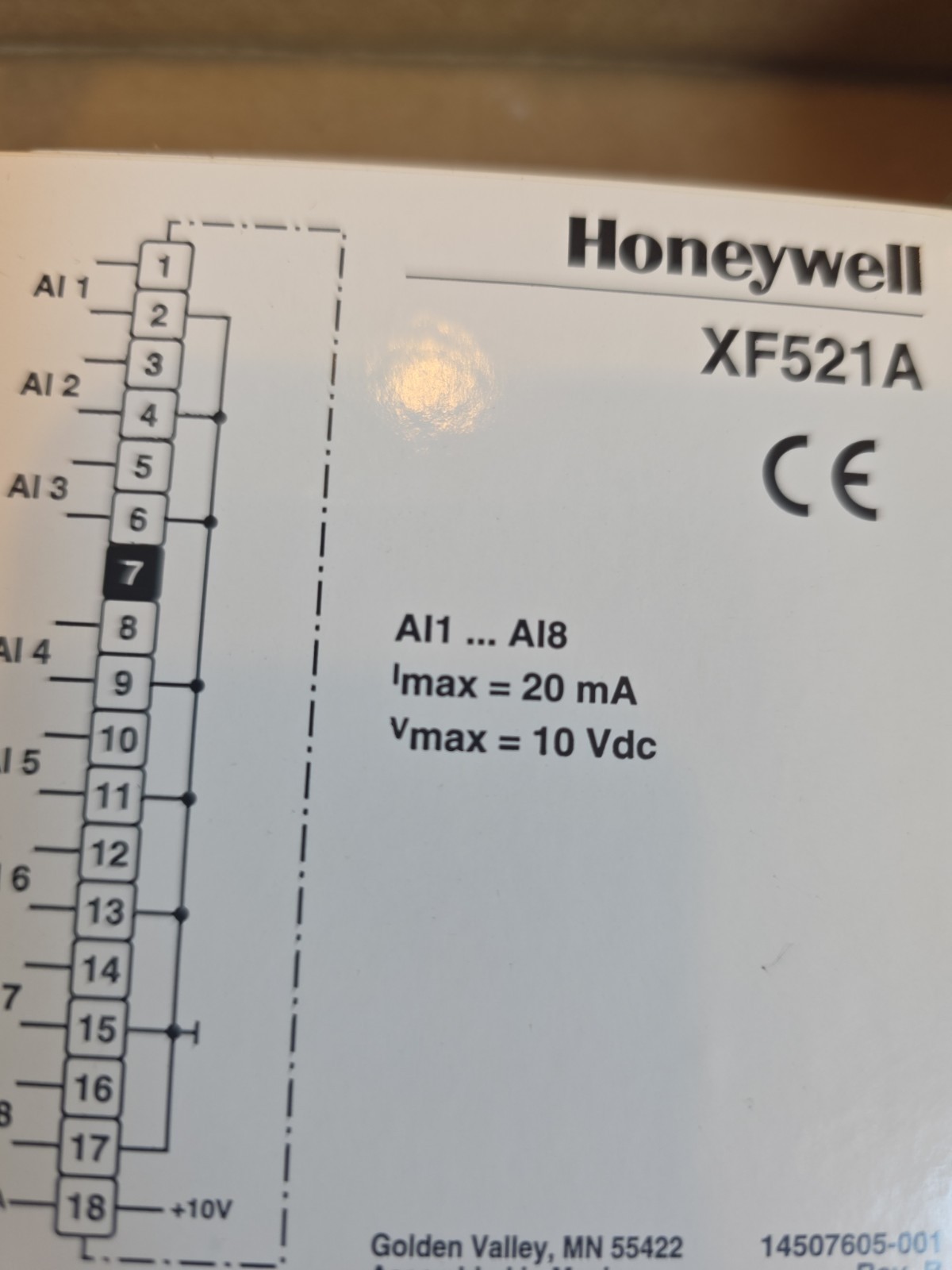 Honeywell XF521-A Input Module XF521A *WE*SHIP*TODAY*