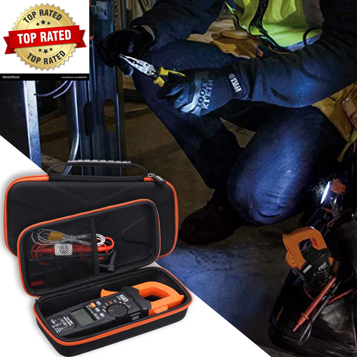 Case Compatible with Klein Tools CL800 CL810 CL700 CL600 Digital Clamp Meter