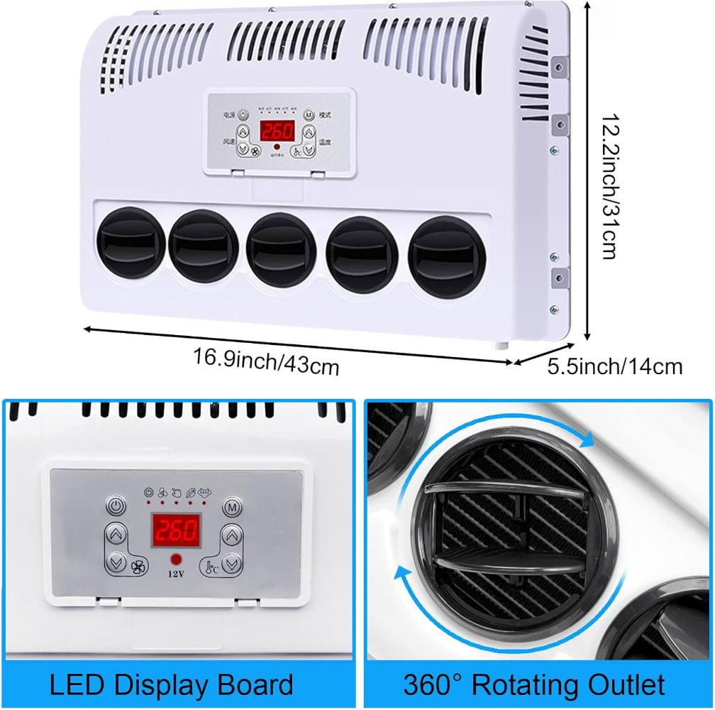 Universal Air Conditioner A/C Kit For Car Cab Bus RV Semi Truck 12V High Quality