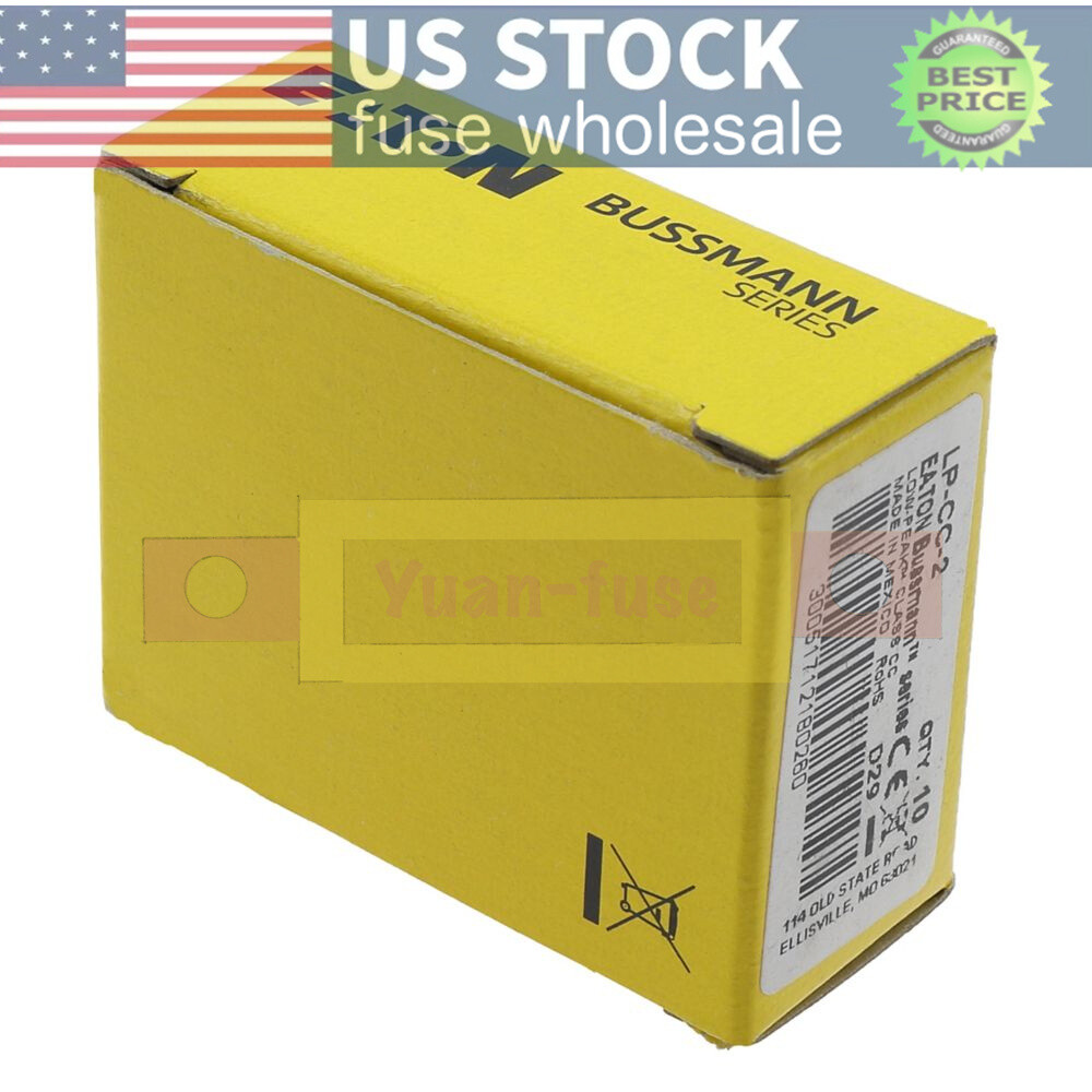 10PCS LPCC2 New Bussmann LP-CC-2 2A 600Vac Time-delay Fuse Fast Delivery