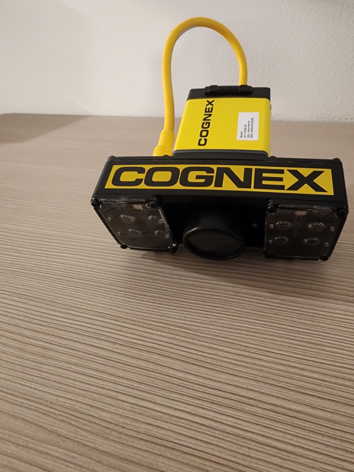 Cognex Industrial Wired Barcode Scanner / Vision Sensor with Yellow Cable