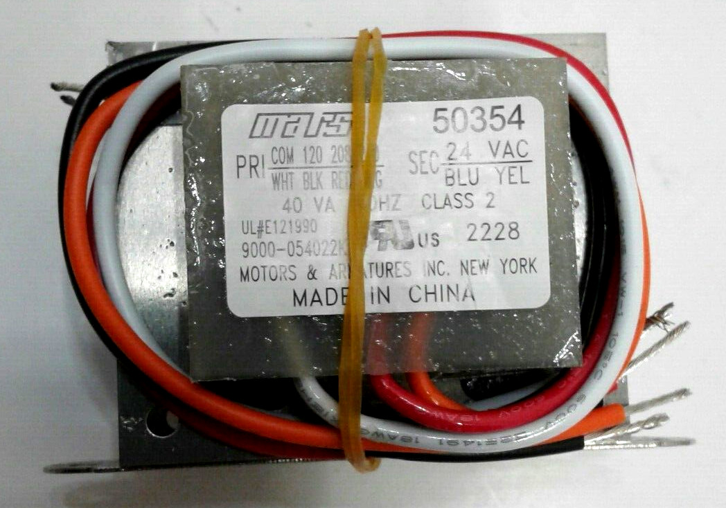 Mars 50354 40VA Control Transformer NEMA Class 2 120, 208, 240V 60Hz Foot Mount