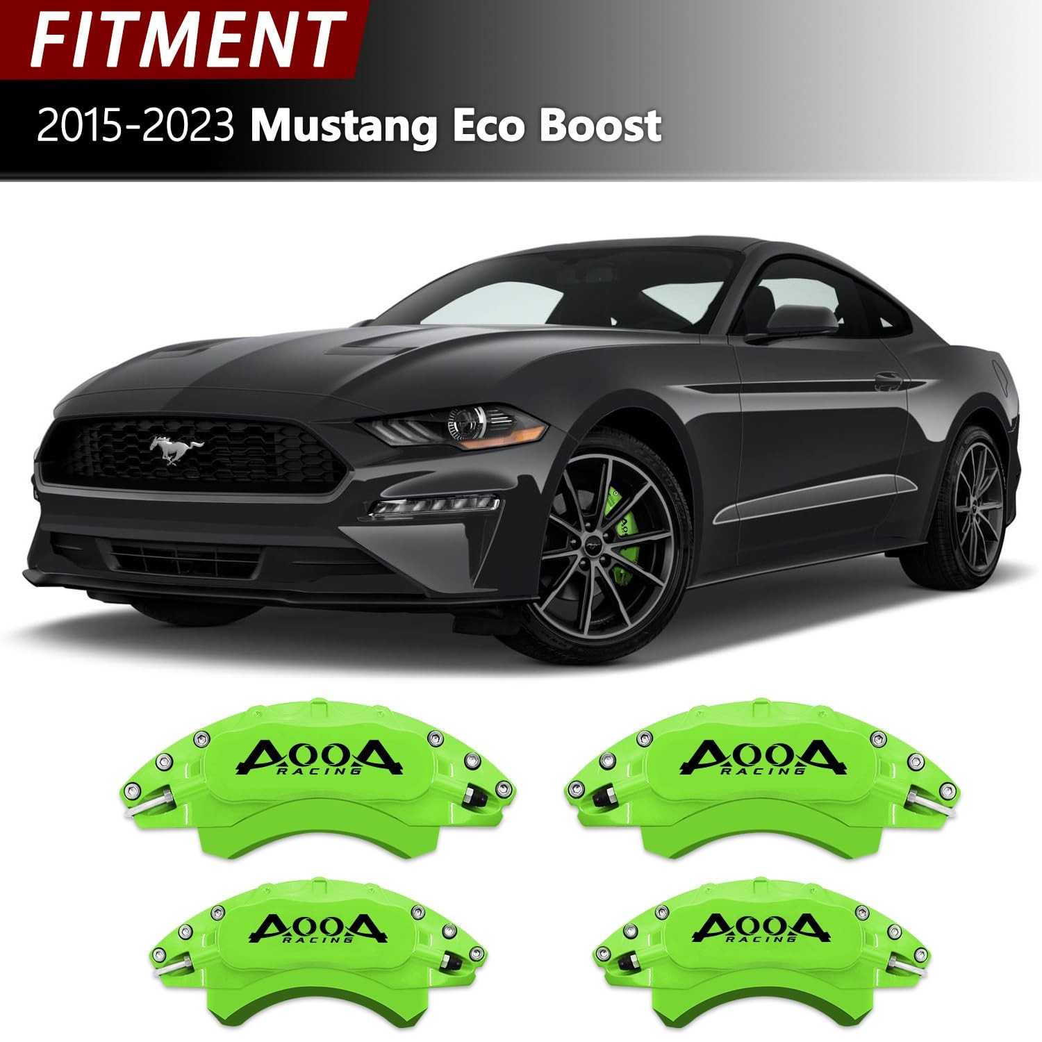 Caliper Covers 2015-2023 Mustang EcoBoost Powder Coated Set of 4