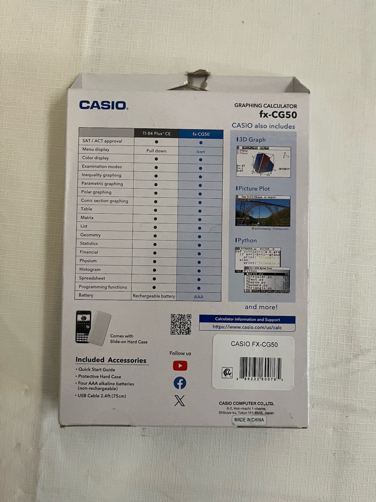 Casio (FX-CG50) Graphing Calculator