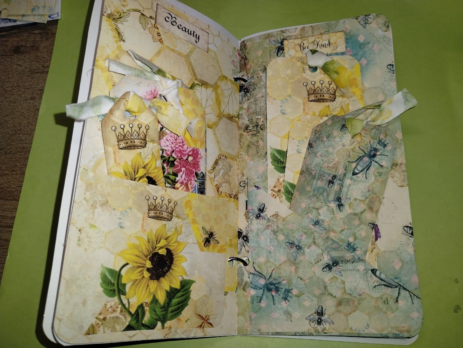 Bee Junk Journal USA Seller Gift Loaded With Tags