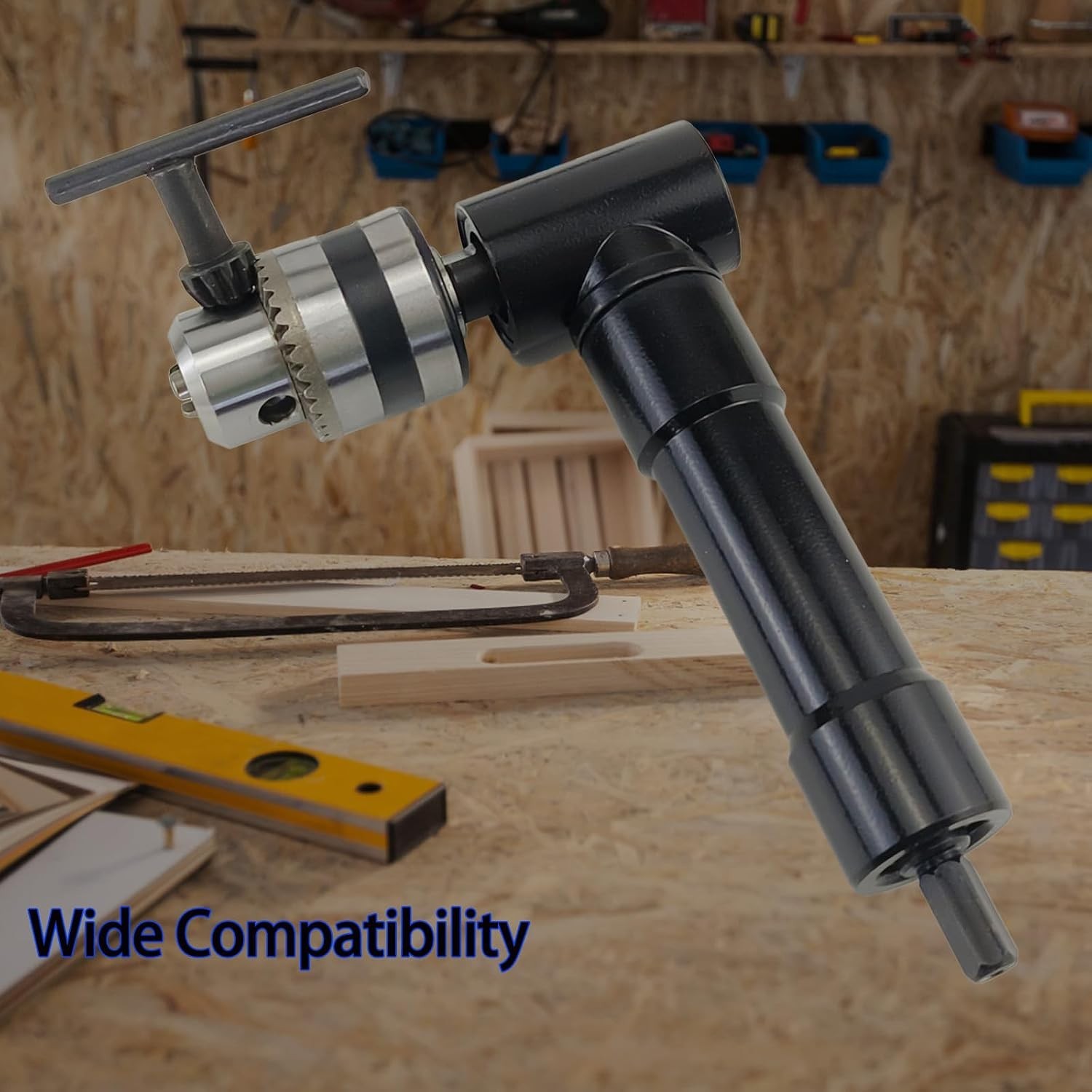 Right Angle Attachment 90 Degree Cordless Right Angle Drill Adapter with 3/8″