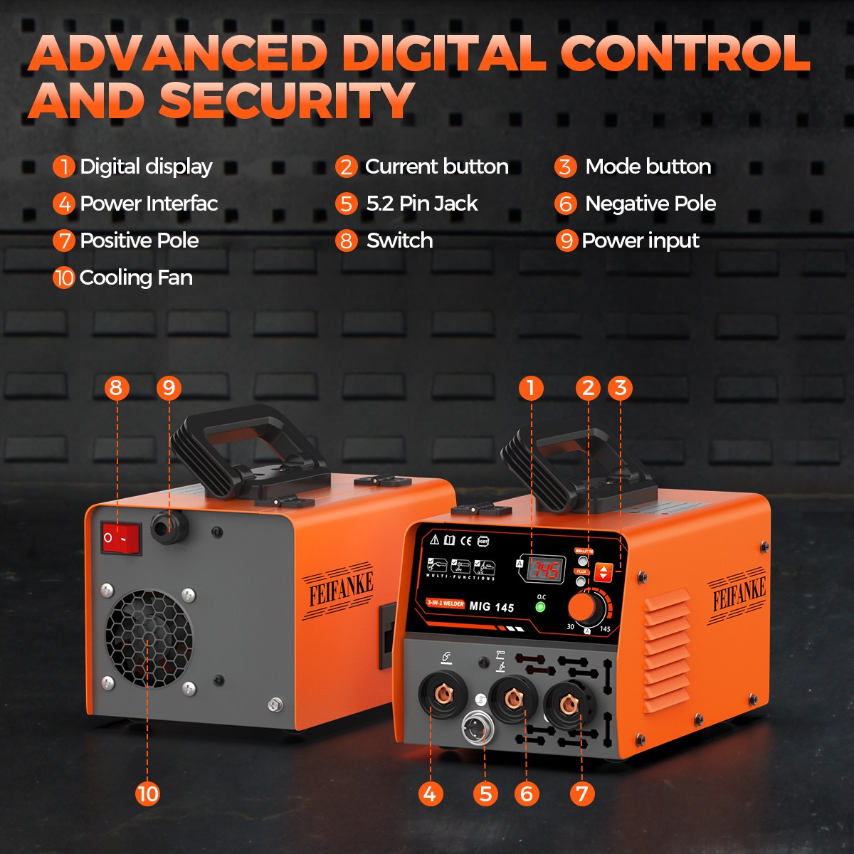 145A MINI MIG Welder 110V, Flux Core/Lift TIG/Stick Welder & TIG Welding Torch