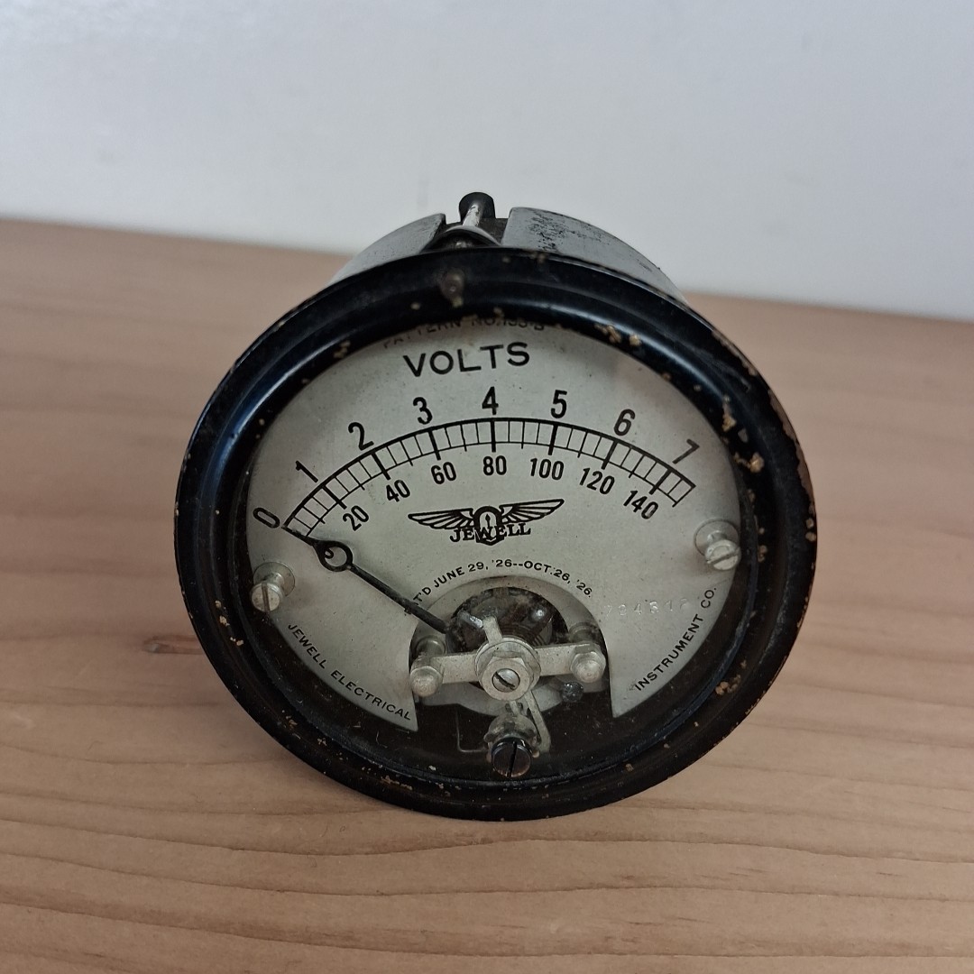 Vintage Jewell Electrical Instrument Pattern Gauge No. 135 Meter Untested