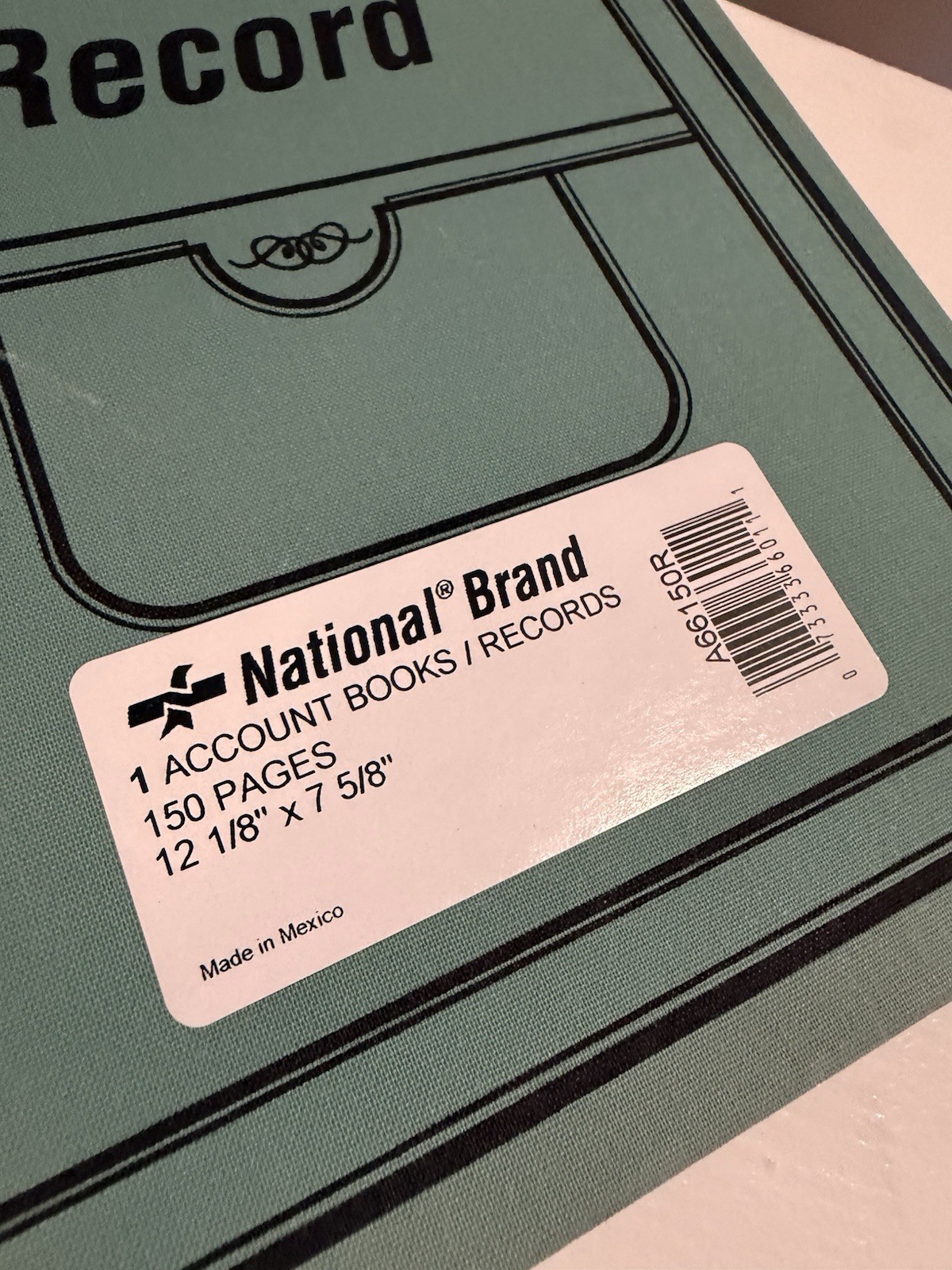 National Brand A66 150R Account Record Book 150 Pages 2 Pack New