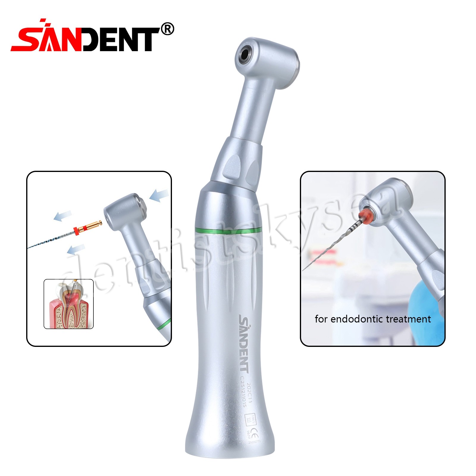 1-10 Dental 16:1 Reduction Endo Contra Angle Handpiece Push Button fit