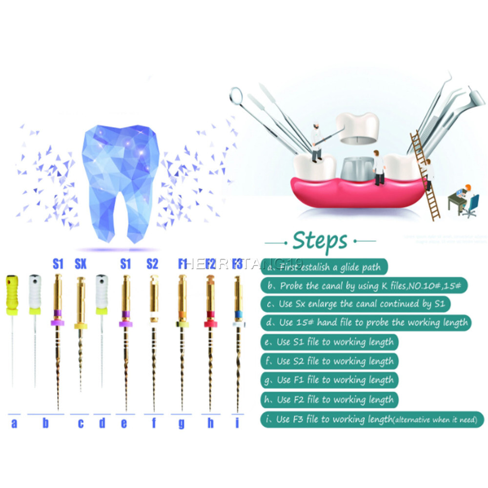 21/25/31mm SX-F3 Dental Endodontic Engine Use Root Canal Endo Niti Rotary Files