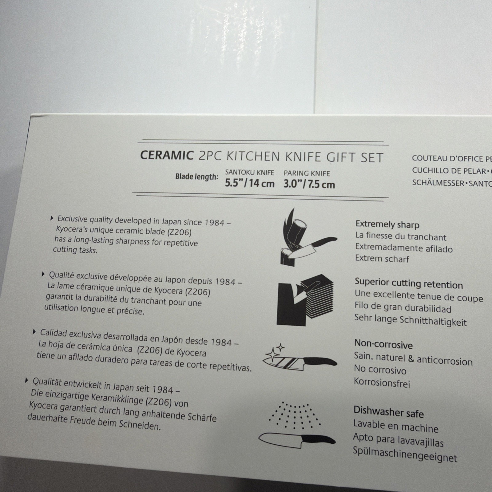 Kyocera Ceramic 2PC Kitchen Knife Gift Set New Sealed (5.5″+3.0″) Free Shipping
