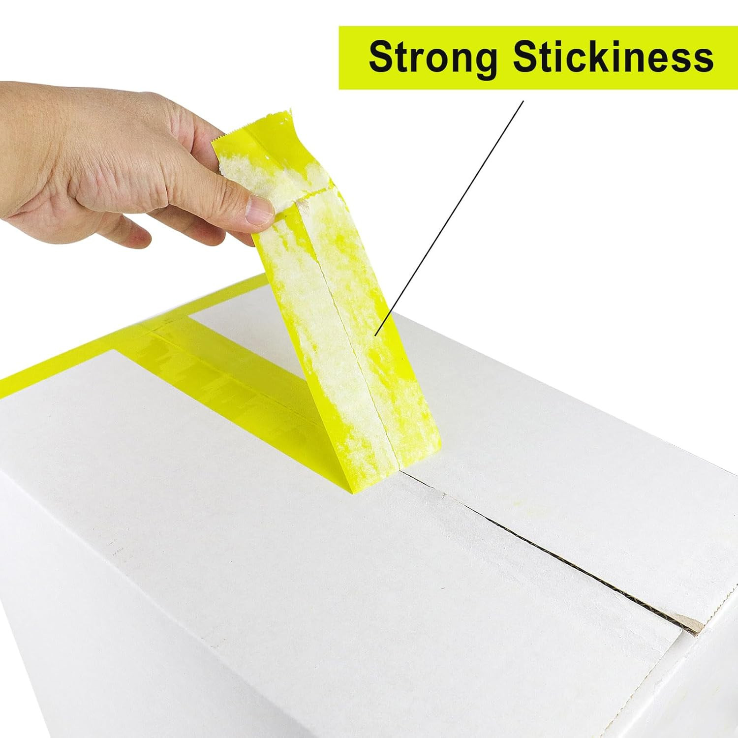 Light Yellow Heavy Duty Packing Tape 3 Rolls, 1.88 Inches Wide, 55Yds Length per