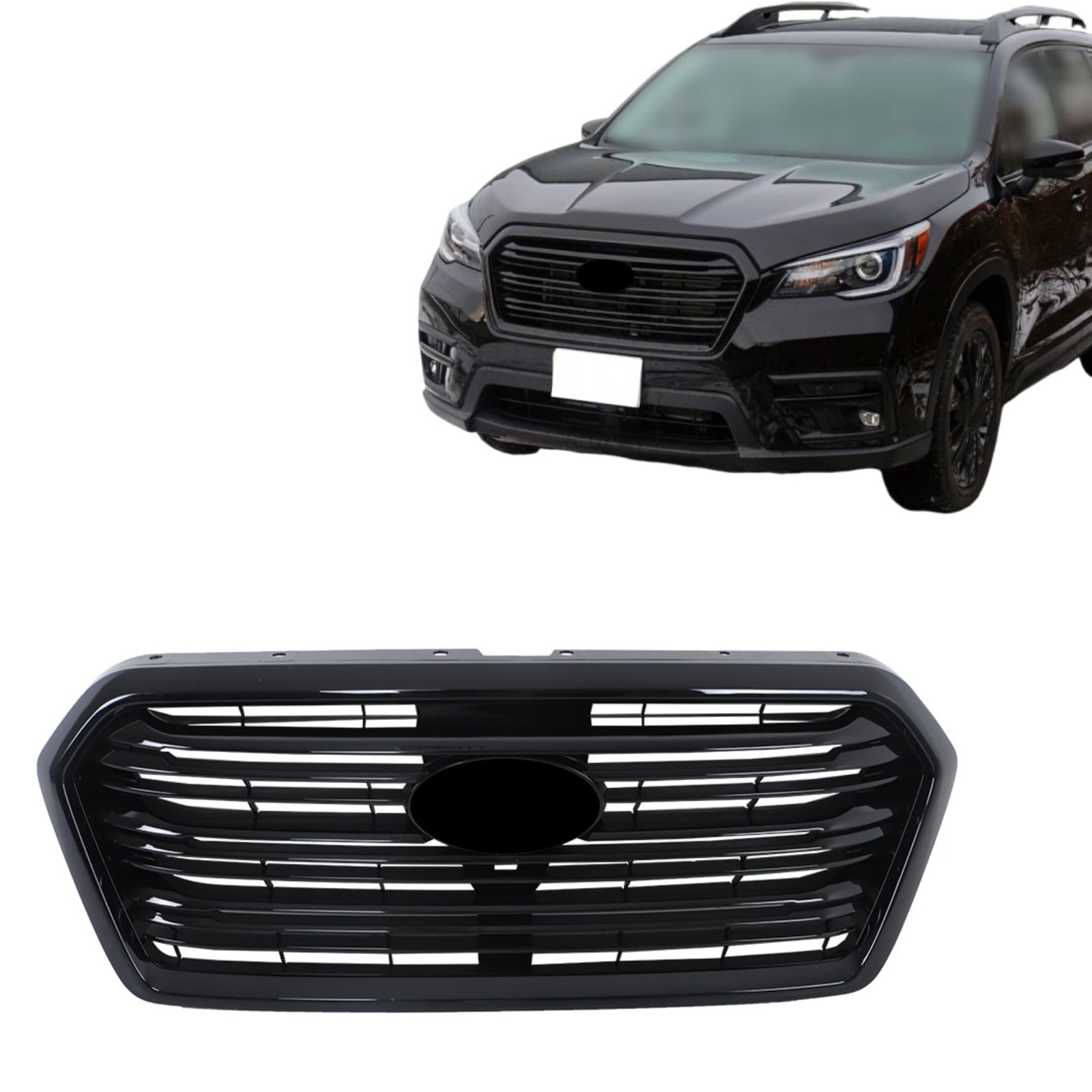Glossy Black Upper Trim Front Bumper Grille for Ascent 2019-2022 91121XC01A
