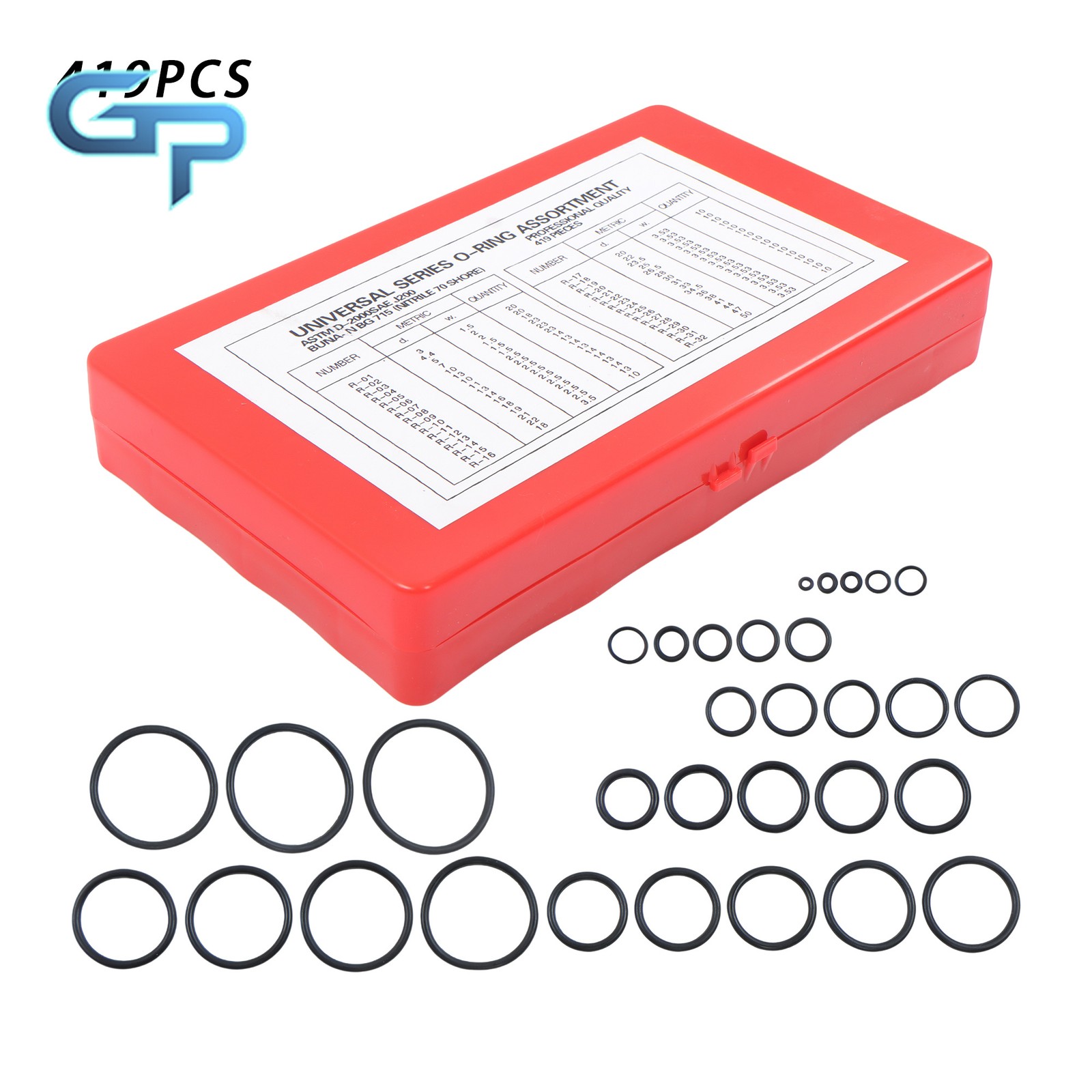 Universal O Ring Assortment Set Metric Oil Proof Kit 32 Size O-Ring 419 PACK