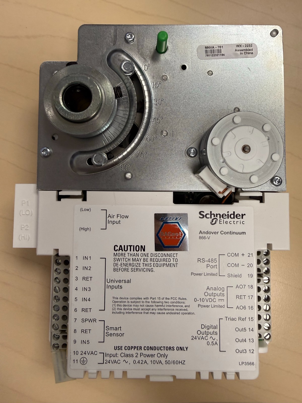 Schneider Electric B3866-V (NEW) Disc. by Manufacturer, VAV BACNET Controller
