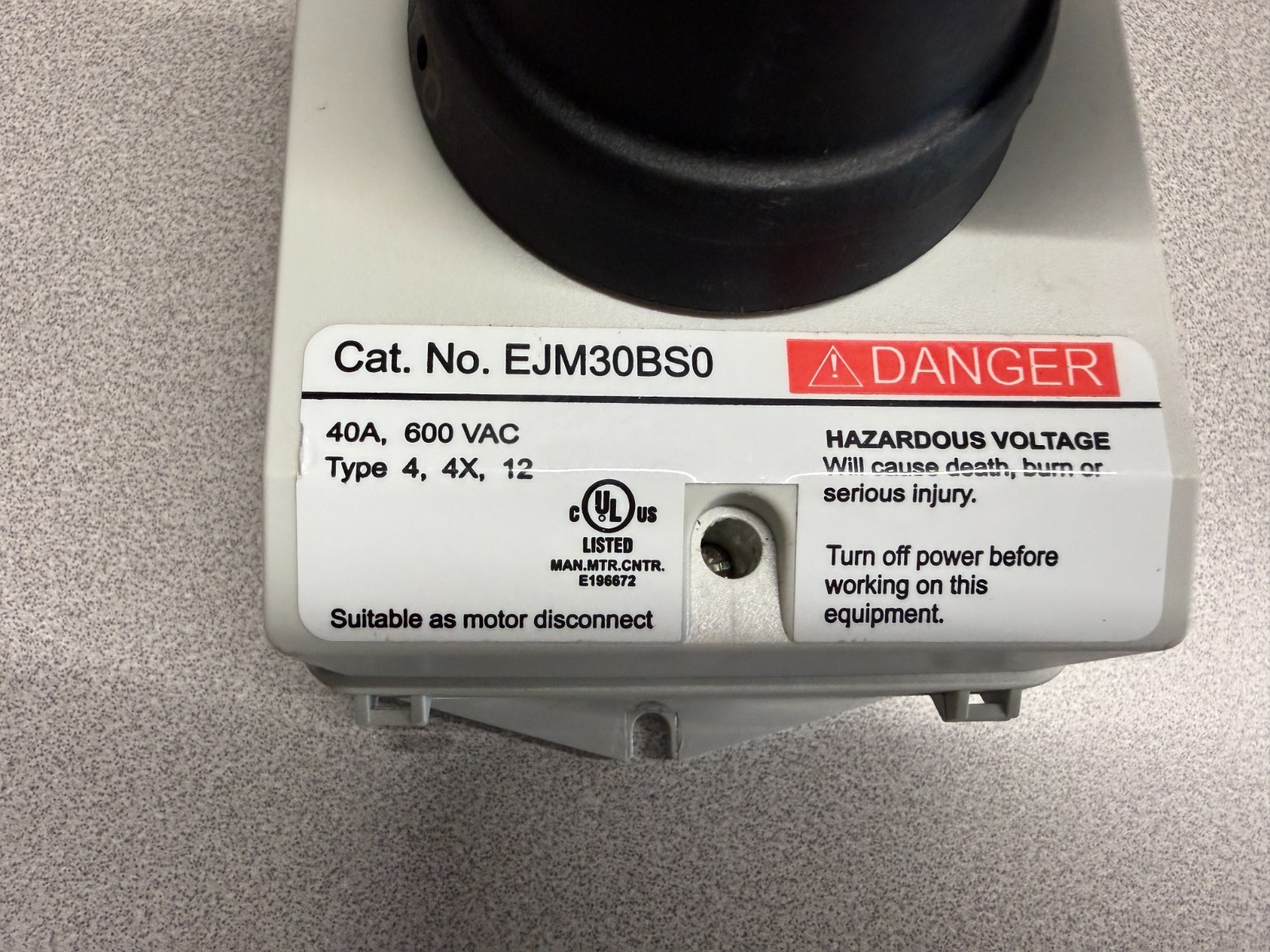 DISCONNECT SWITCH, 40 AMP, 600VAC, MERSEN EJM30BS0