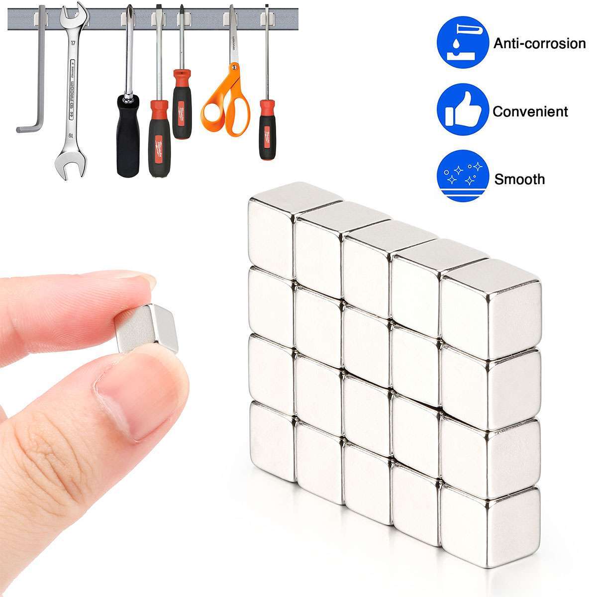 20-100Pcs LOT Neodymium Block Square Magnet 8x8x8mm N45 Super Strong Rare Earth