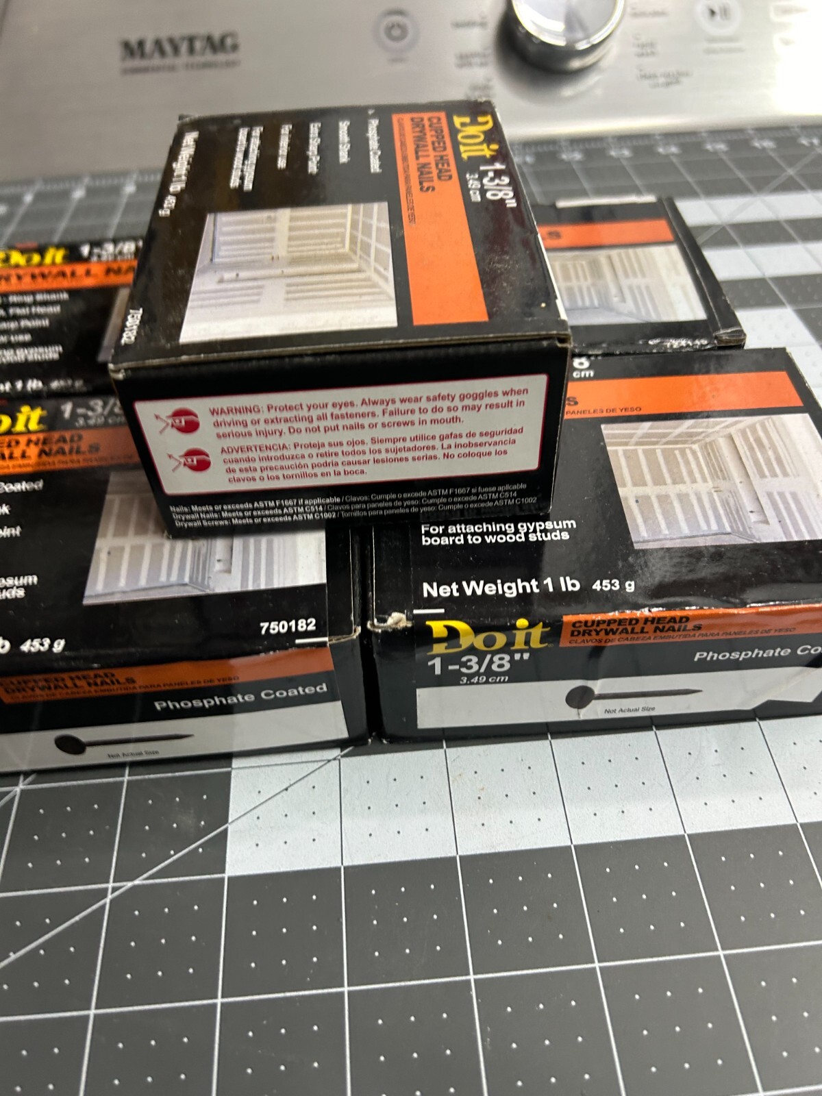 NOS 5-pounds LB Do It Best 1-3/8″ Drywall Cupped Head Nails Smooth Shank Nail