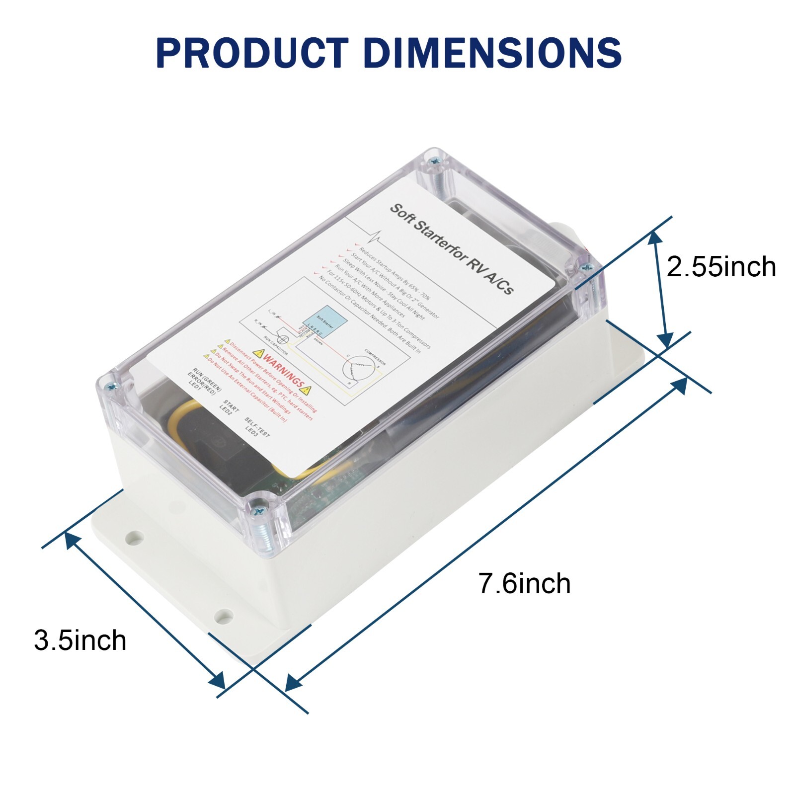 A/C Soft Starter Smart Control Kit Enables Easy Start an A/C & Appliances on RV