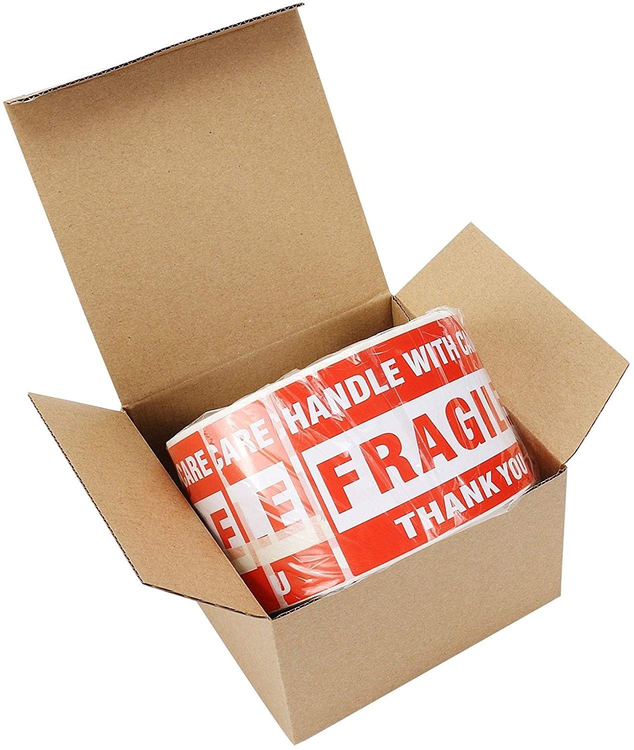 500/Roll 3“ x 5” Fragile Stickers Handle with Care Thank You Shipping Label Tag