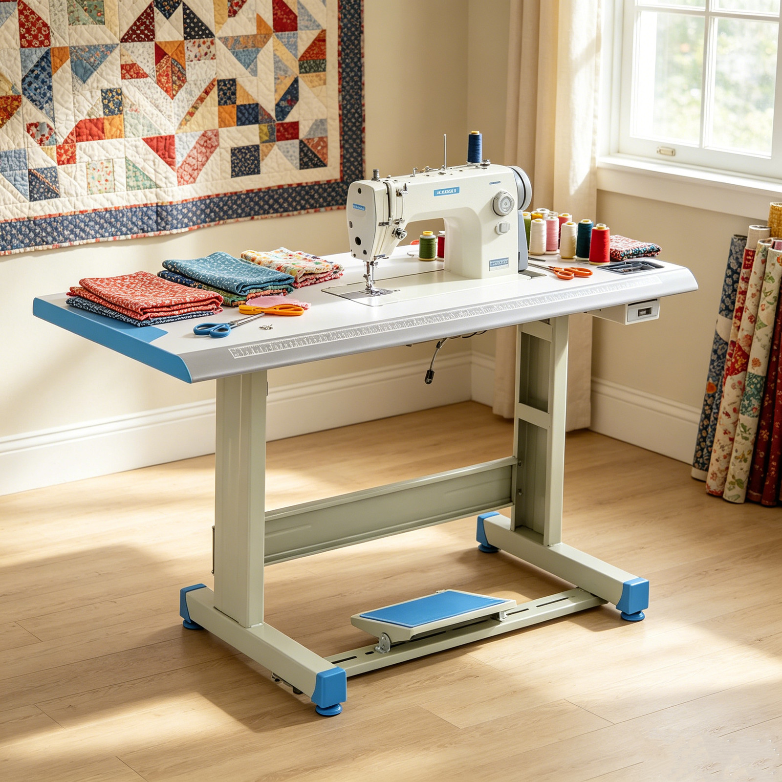T Legs Sewing Machine Table Stand Sewing Desk Universal Single Needle Lockstitch