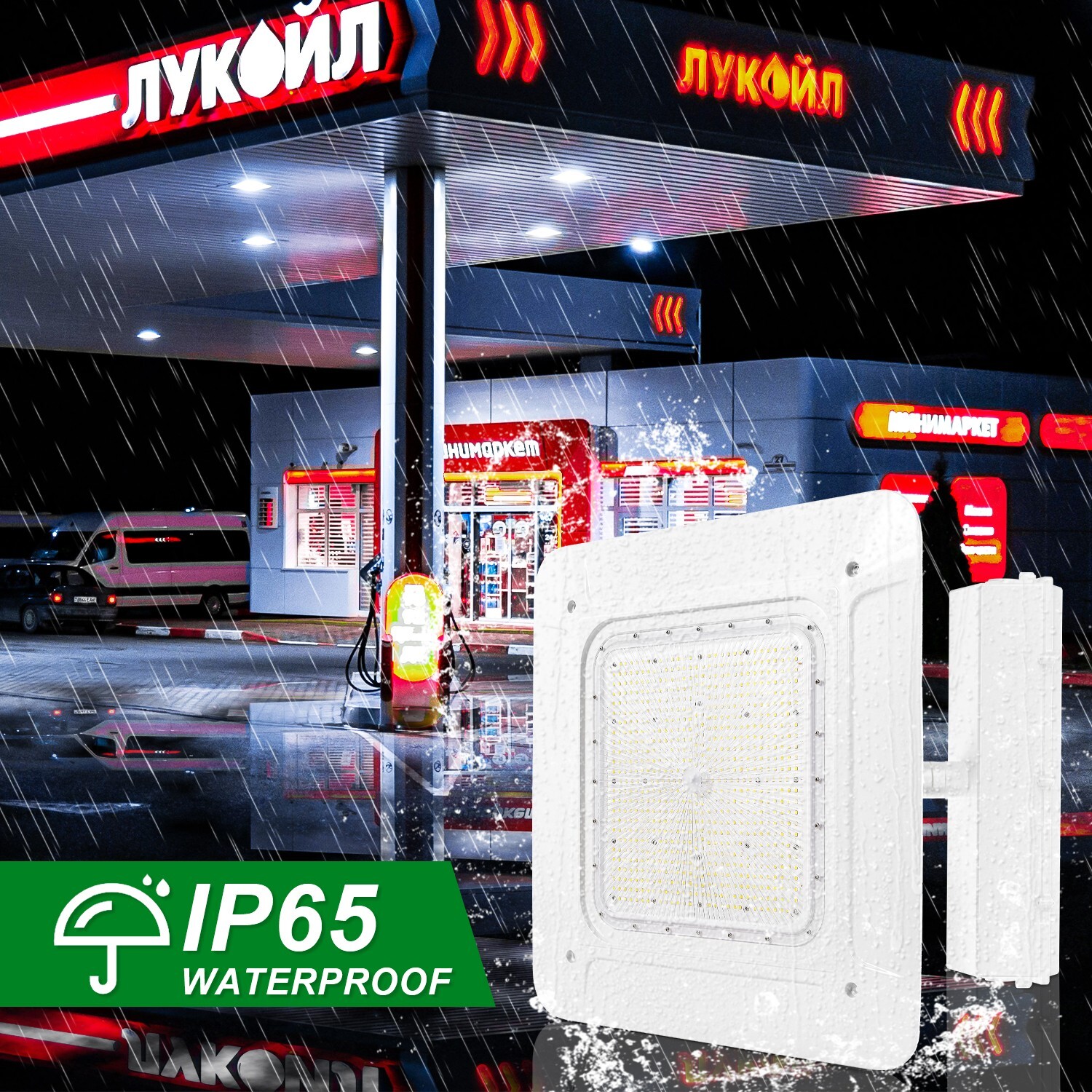 180W LED Canopy Light Parking Lot Gas Station Lamp IP65 25200LM Lights 5700k