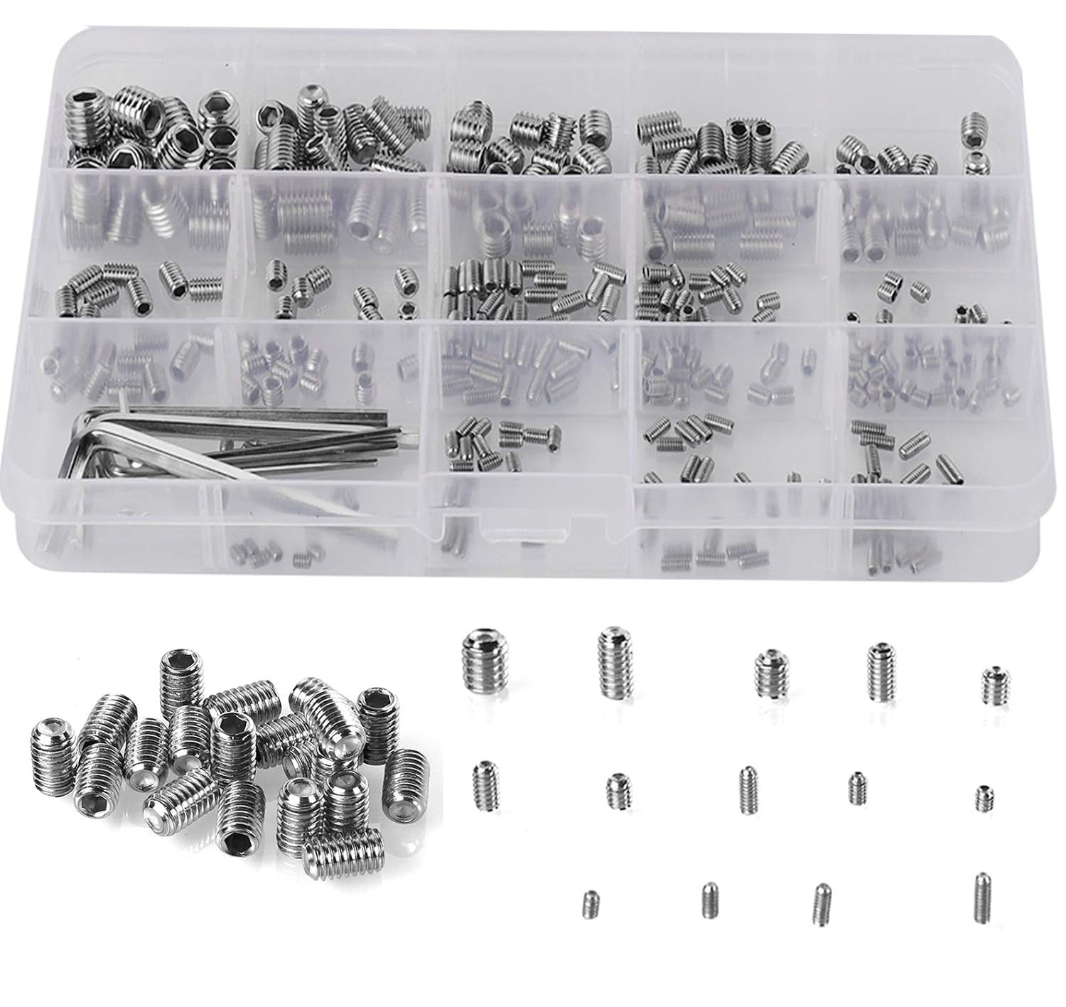 All-In-One 340pcs Metric Hex Socket Head Set Screws for DIY & Professional Use
