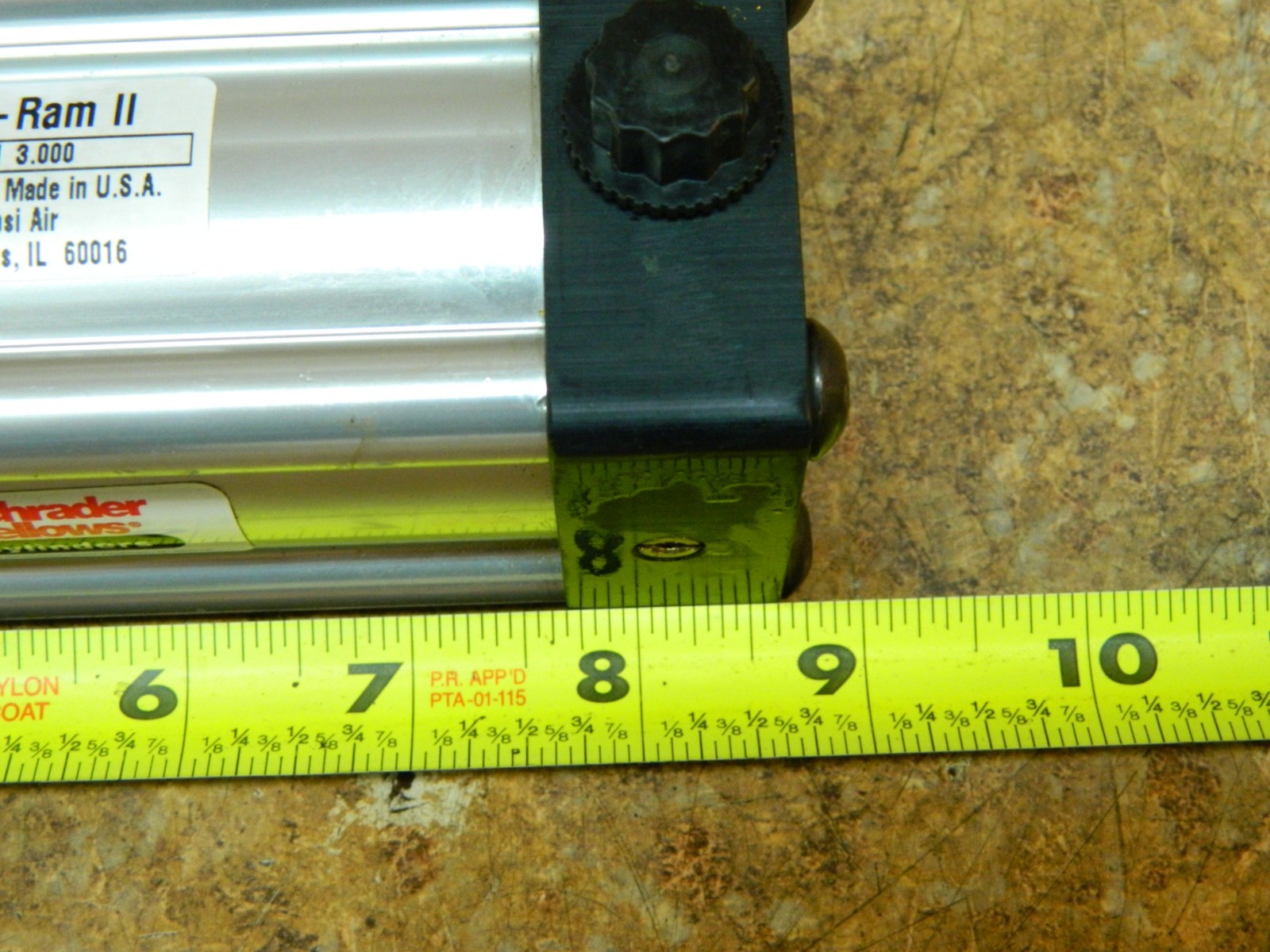 SCHRADER BELLOWS 2″ Bore X 3″ Stroke ECONO RAM II Pneumatic Cylinder