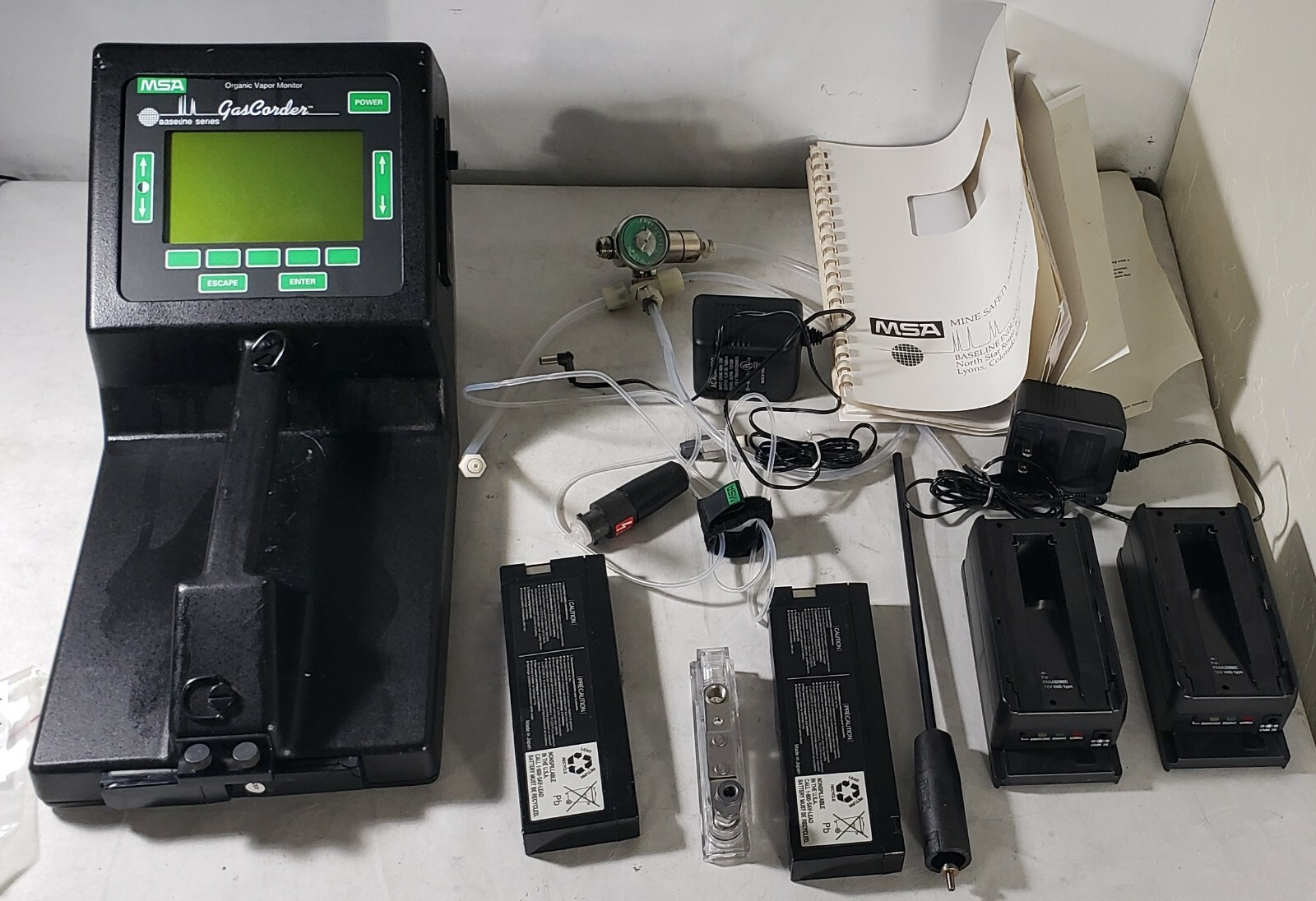 MSA GasCorder PID Organic Vapor Monitor w Extra Batteries