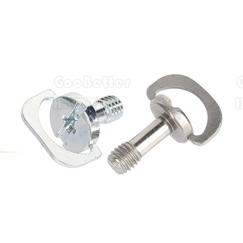 D-Ring Carbon Steel Screw for Camera Tripod Quick Release Plate M4 M5 M6