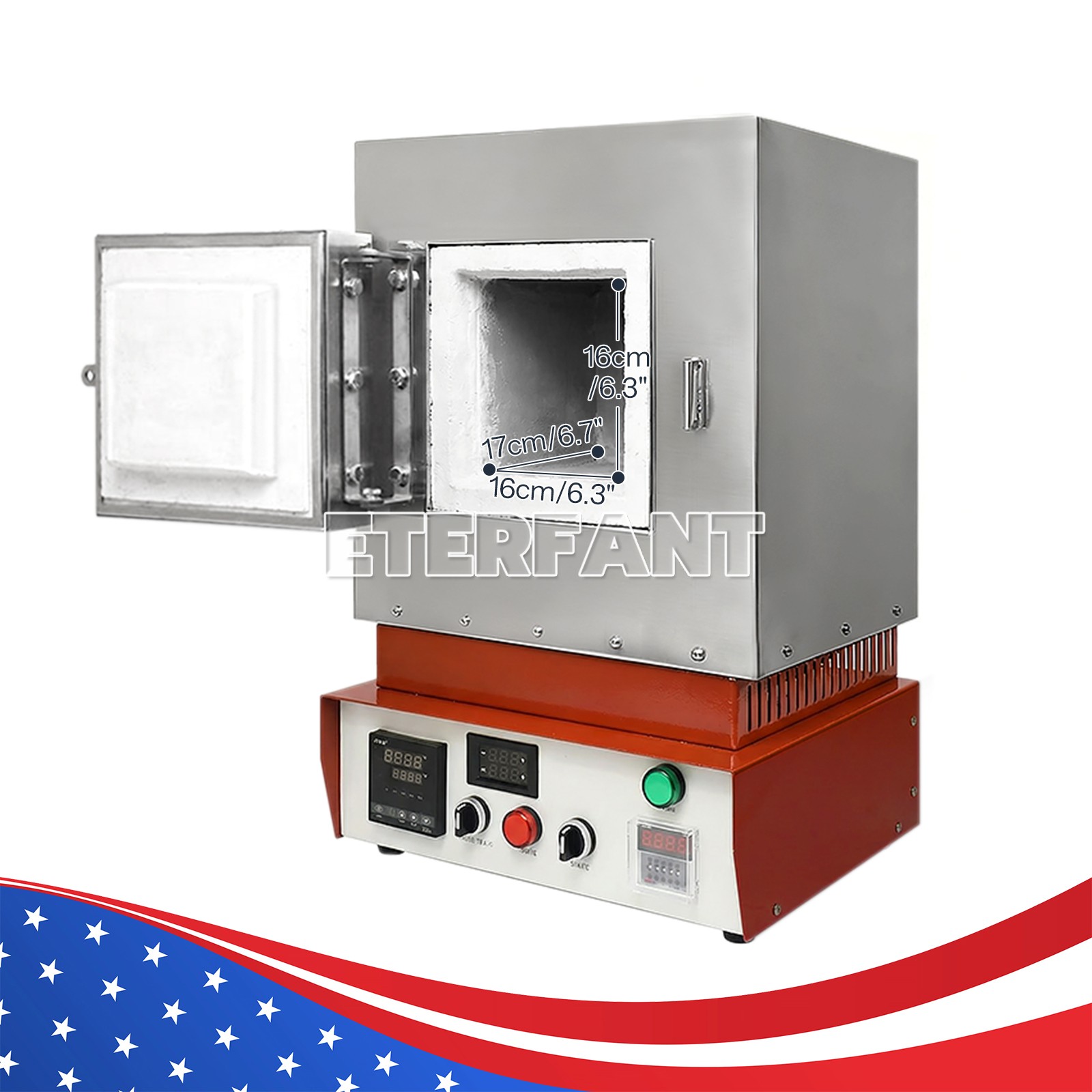 2000W/3000W Dental Lab Burnout Oven 1100℃ High Temperature Fiber Ceramic Furnace