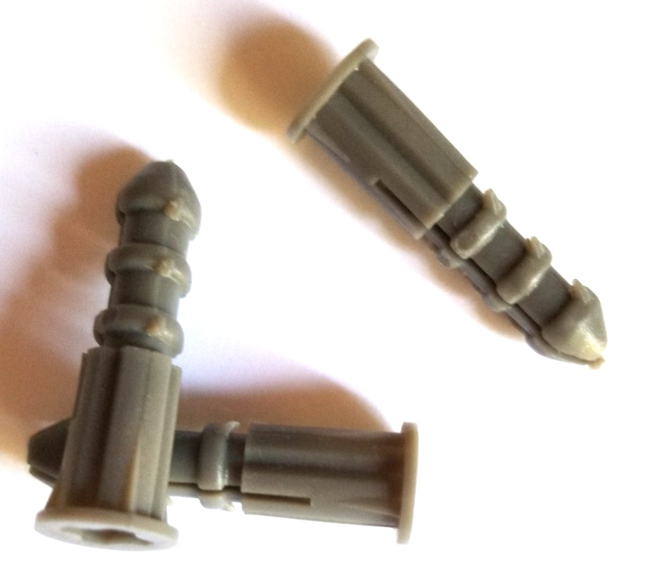 Ribbed Barbed Plastic Anchors #10-12 x 1-1/4″ Gray , With or Without Screws
