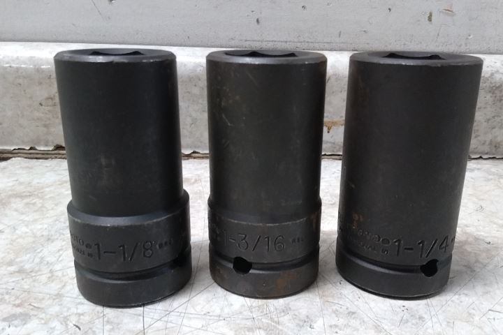 Proto J76121 20 Pc 3/4 to 2 In Size 1 In Drive Size SAE Impact Socket Set