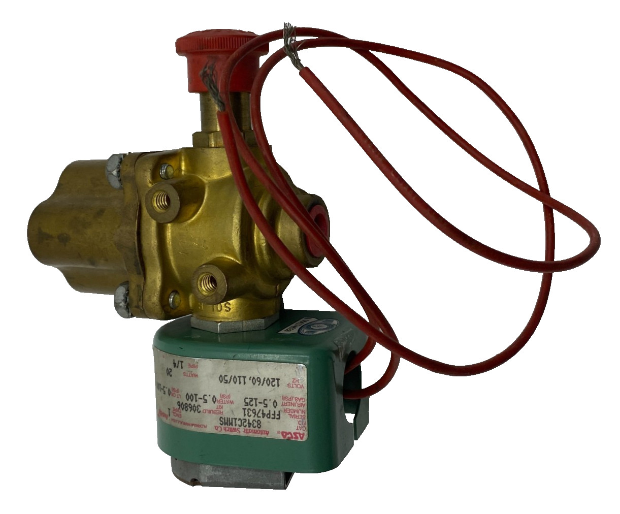 ASCO 8342C1MMS SOLENOID VALVE RED-HAT FFP47631 120/110VOLTS 50/60HZ 20WATTS