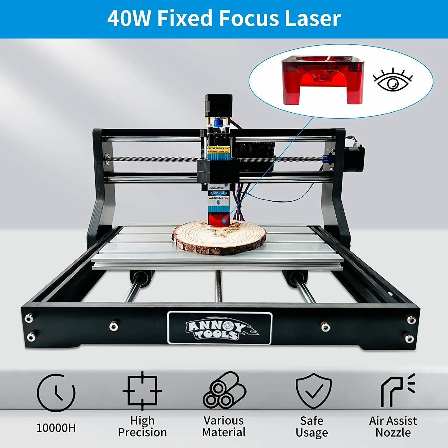 40W Laser Module Head For CNC 3018pro Engraving Cutting Machine DIY Making