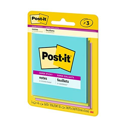 Post-it Super Sticky Notes 3×3 in. Supernova Neons Collection 3 Pads
